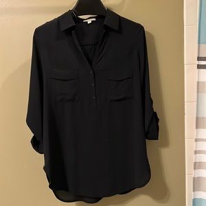 Pleione black polyester blouse
